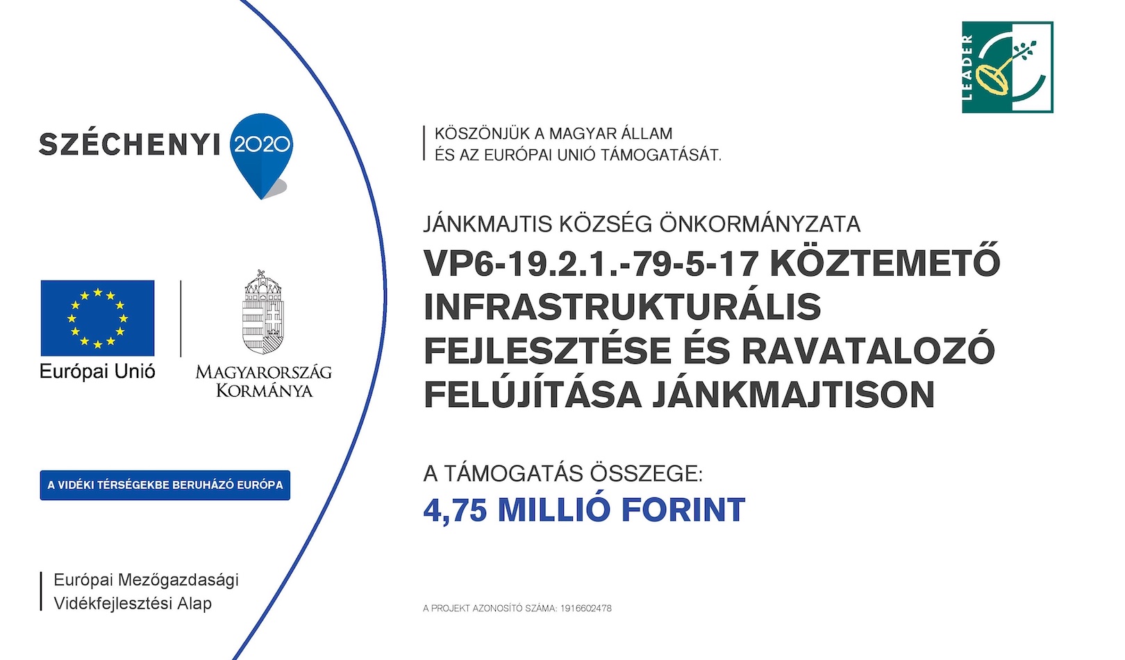 Köztemető fejlesztése Jánkmajtison